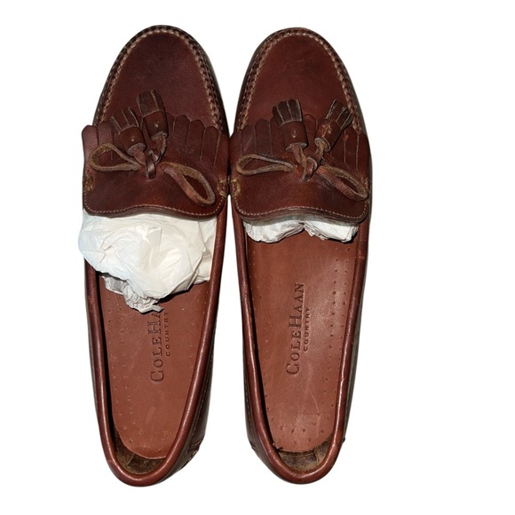Cole Haan women’s  Leather Tassel Loafers in Rich Brown NEW size 6 B - Picture 1 of 9